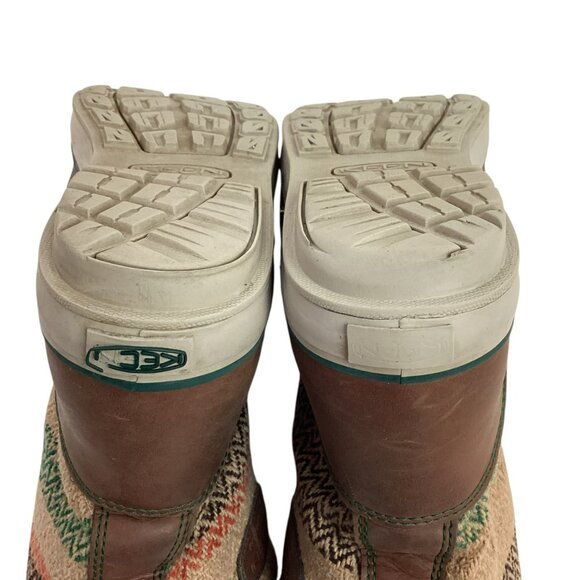 Keen Elsa Sherpa Lined Womens 6.5” Waterproof Winter Boots Wool Patterned Design - Picture 8 of 13